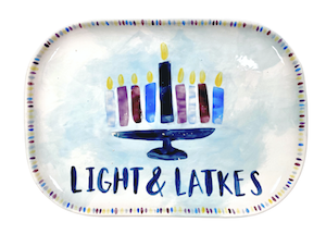 Cary Hanukkah Light & Latkes Platter