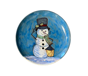 Cary Rustic Glazed Snowman