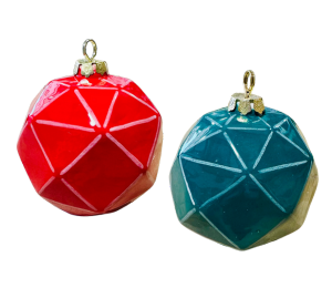 Cary Jewel Toned Faceted Ornament