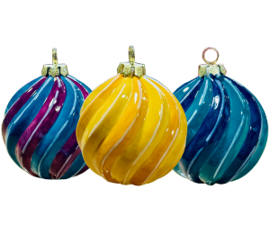 Cary Jewel Toned Spiral Ornament