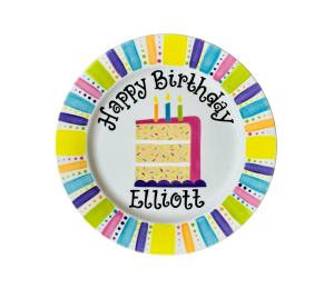 Cary Birthday Cake Plate